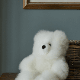 Classic White Baby Alpaca Fur Teddy
