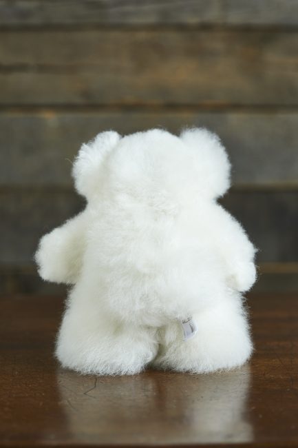 Mini White Alpaca Fur Teddy Bear